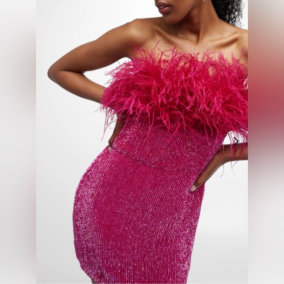 Retrofete Sequin Feather Dress - Picture 10 of 14